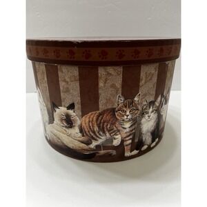 Kitty City Nesting Boxes Round Set Of 3 Trinket Storage Tray Sewing Crafting